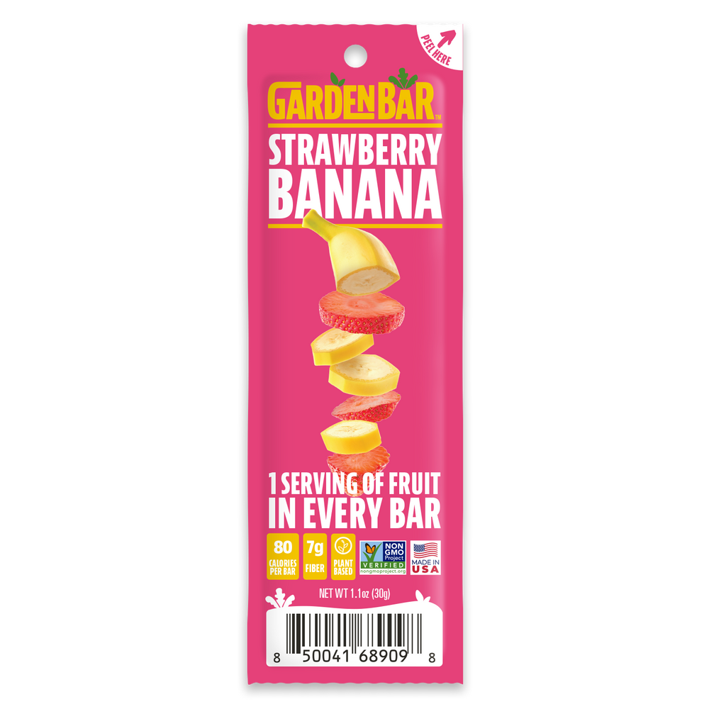 Earth Ranch Garden Bar Strawberry Banana Bar Dehydrated Fruit Snack