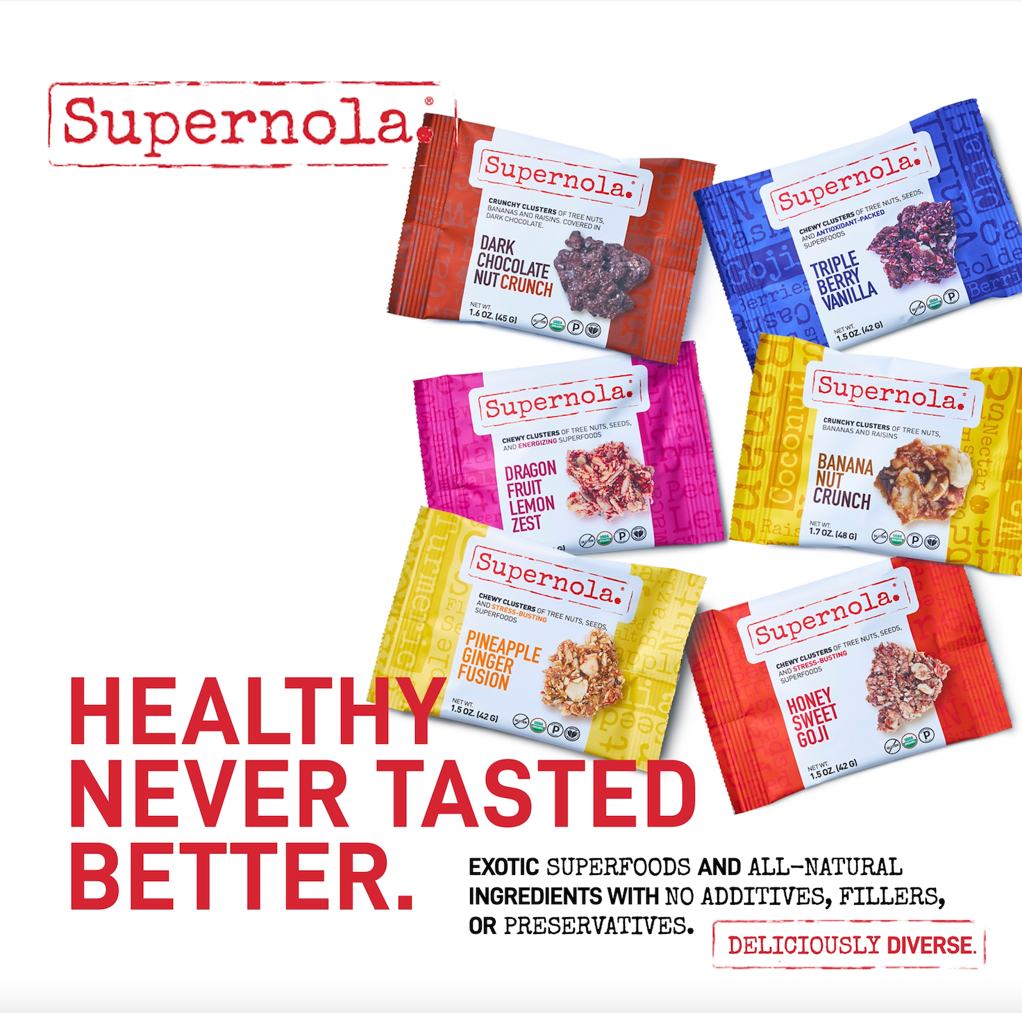 Supernola Sample 6-Pack Offer (1 each flavor)